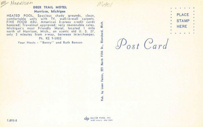 Deer Trail Motel - Old Postcard (newer photo)